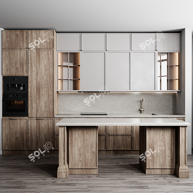 Modern Kitchen Model - 3ds Max 2015  3D model image 1