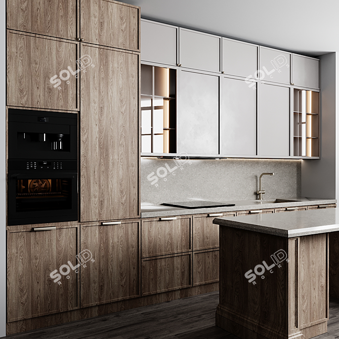 Modern Kitchen Model - 3ds Max 2015  3D model image 2