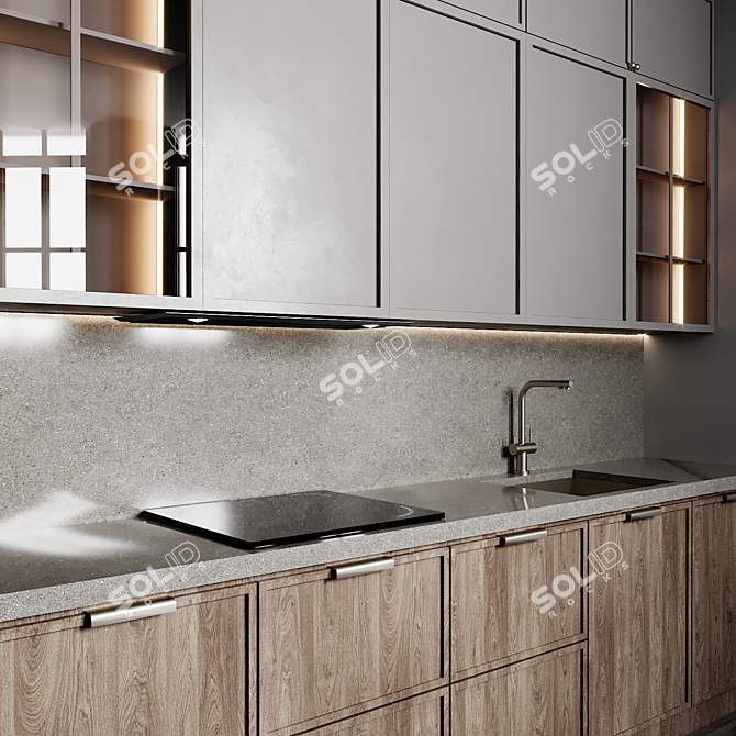 Modern Kitchen Model - 3ds Max 2015  3D model image 3