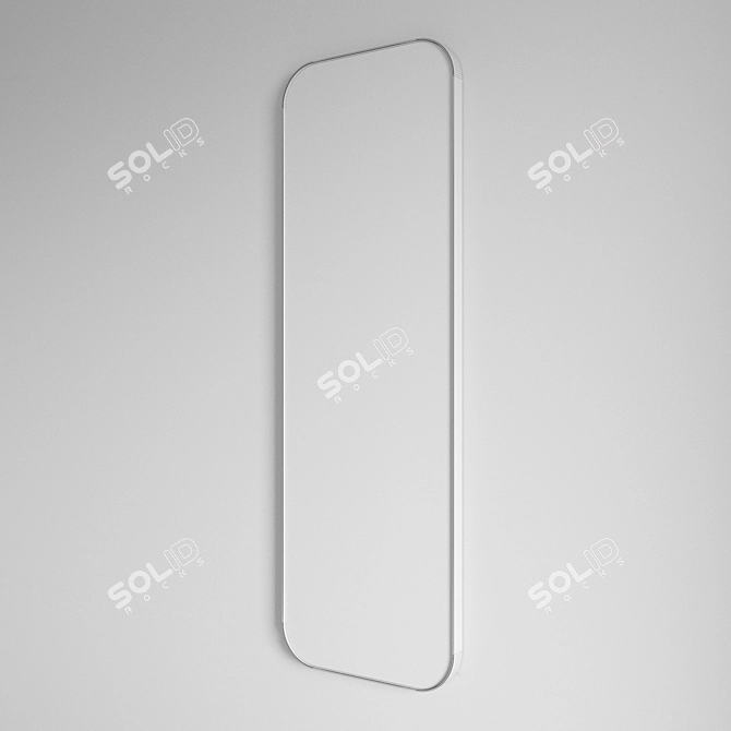 Sleek Framed Mirror 3D model image 5