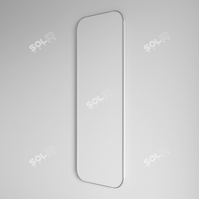 Sleek Framed Mirror 3D model image 11