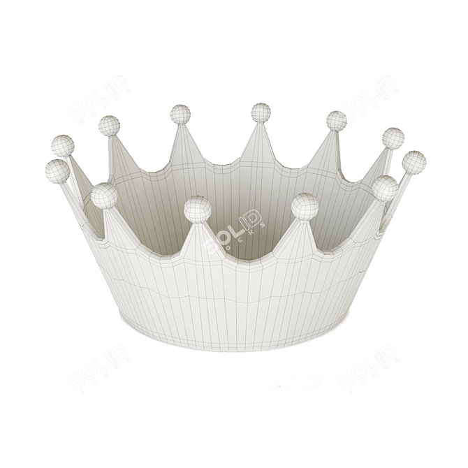 Regal Crown Catchall - Glamorous Organization for Your Home! 3D model image 3