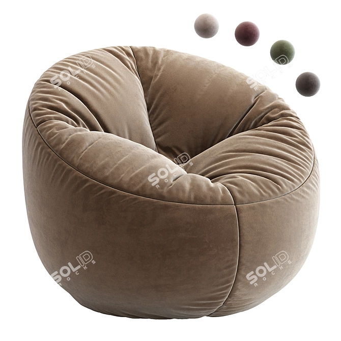 Comfort Cozy Bean Bag Chair 3D model image 1