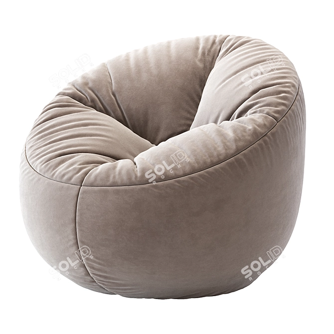 Comfort Cozy Bean Bag Chair 3D model image 3