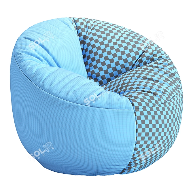 Comfort Cozy Bean Bag Chair 3D model image 6