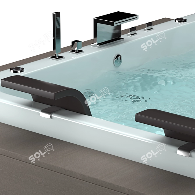 BluBleu Hi-design Thais-Art Whirlpool Bathtub 3D model image 5