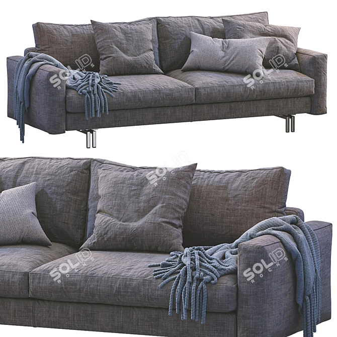 Modern Blue Interface Sofa: 2013 Design 3D model image 1