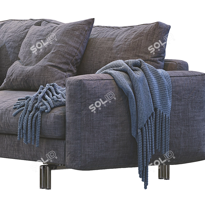 Modern Blue Interface Sofa: 2013 Design 3D model image 2
