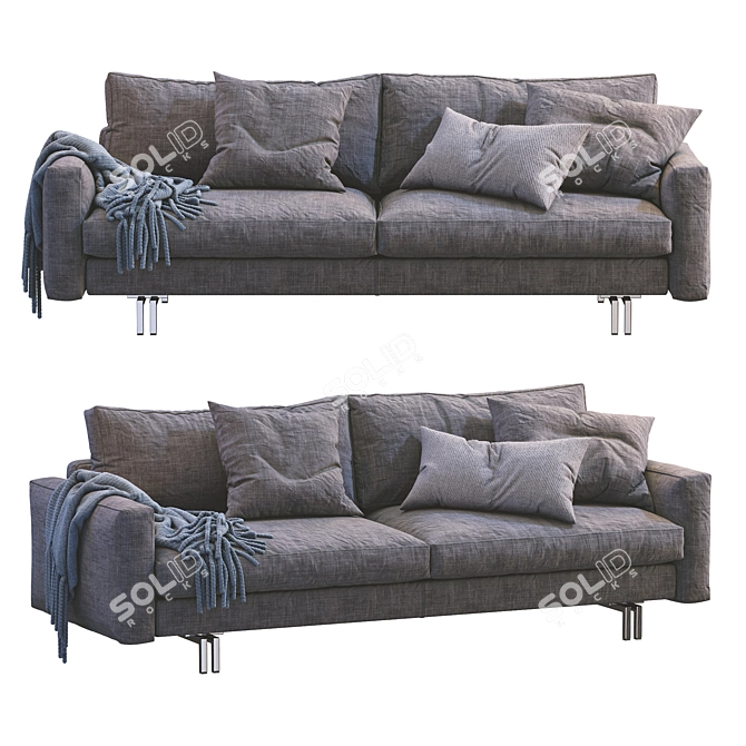 Modern Blue Interface Sofa: 2013 Design 3D model image 3
