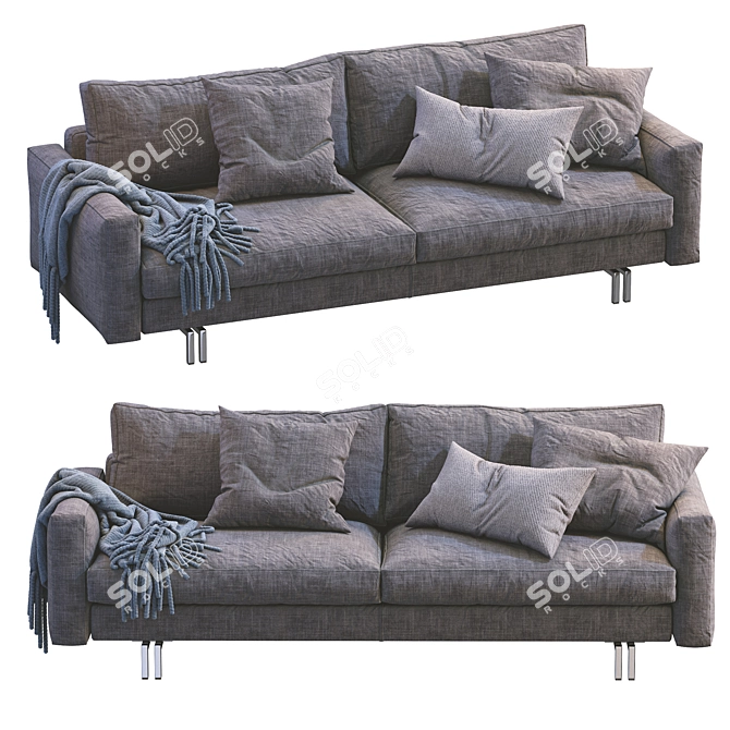 Modern Blue Interface Sofa: 2013 Design 3D model image 6