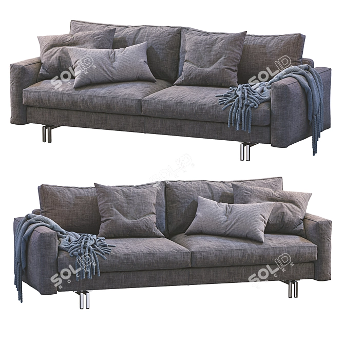 Modern Blue Interface Sofa: 2013 Design 3D model image 7