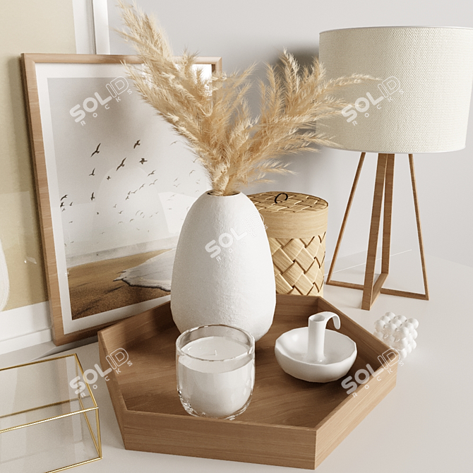 Elegant Home Decor Set 3D model image 3