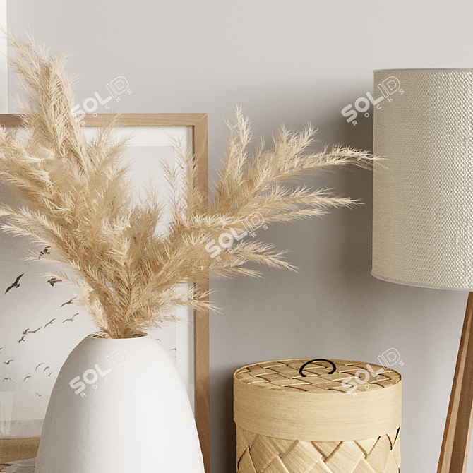 Elegant Home Decor Set 3D model image 5