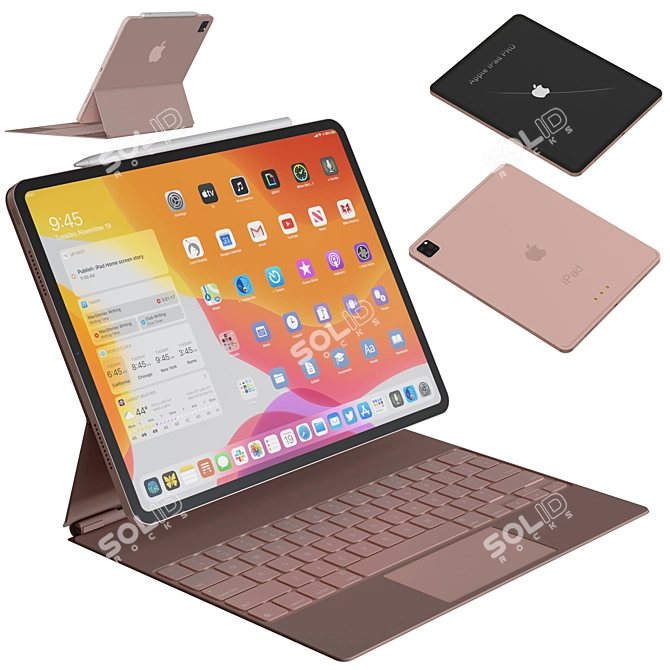 iPad Pro 2021: Stunning Colors & Key Essentials 3D model image 4