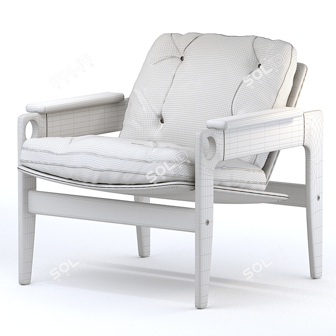 Elegant Renata Armchair: Stylish and High-Quality 3D model image 4