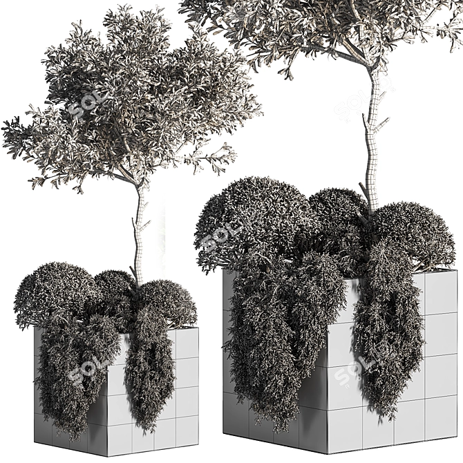 Outdoor Oasis: Elegant 16" Tree 3D model image 4