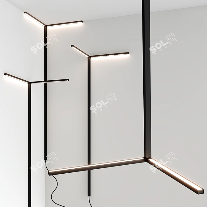 Karman Y LED Wall Light 3D model image 1