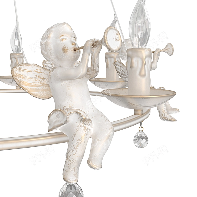 ARTE Amur White-Gold Chandelier 3D model image 2