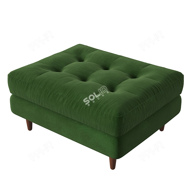 Luxurious Velvet Ottoman: Sven 3D model image 2