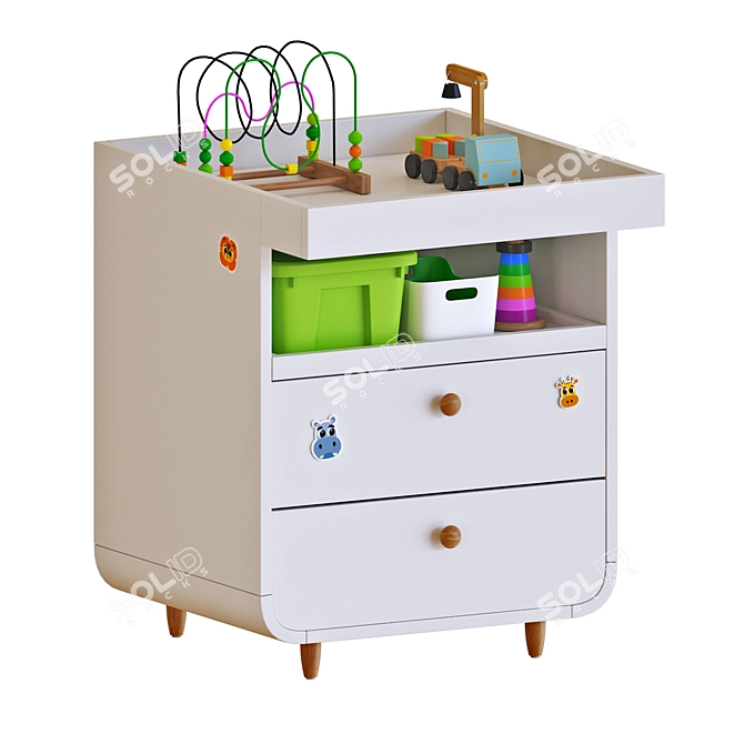 IKEA MYLLRA Changing Table 3D model image 1