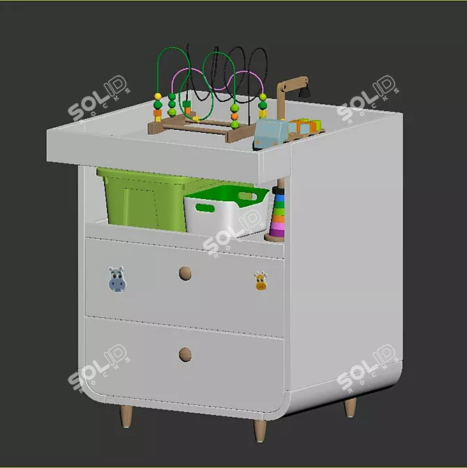 IKEA MYLLRA Changing Table 3D model image 7