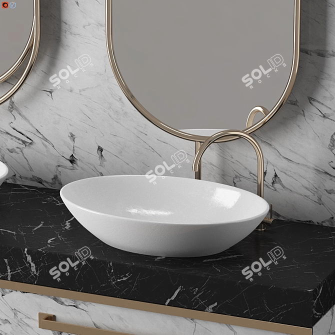 Modern Kuwaiti Bathroom Design 3D model image 4