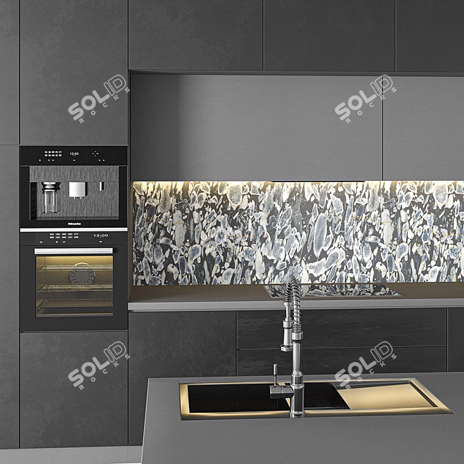 Stylish Kitchen05: Modern Design & Maximum Functionality 3D model image 3