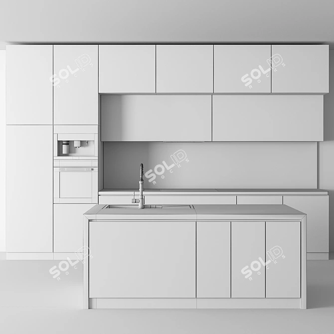 Stylish Kitchen05: Modern Design & Maximum Functionality 3D model image 4