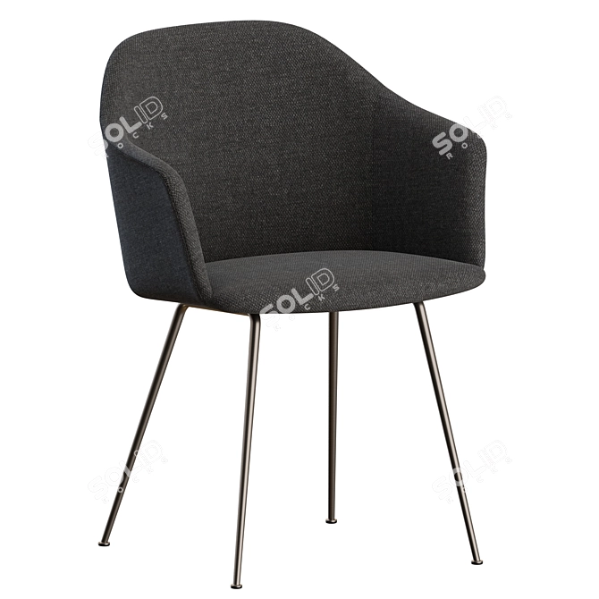 Modern Rely HW35 Armchair by &Tradition 3D model image 6