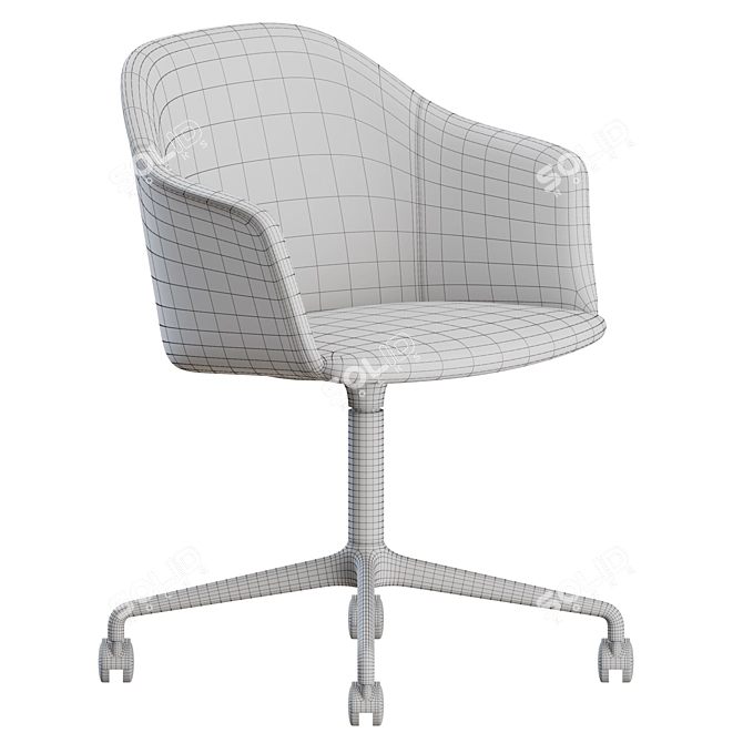 Modern Elegance: Rely HW50 Armchair 3D model image 4