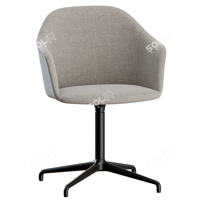 Sleek and Stylish HW40 Armchair 3D model image 6