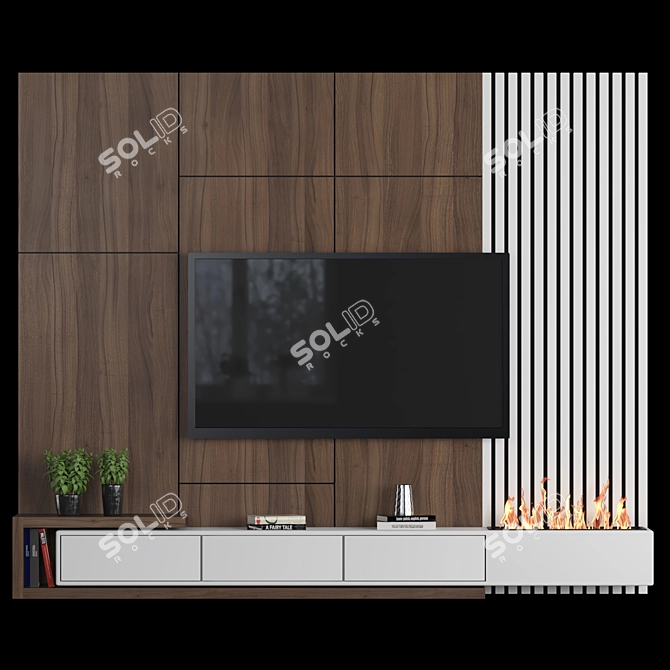 Title: Modular TV Wall for Stunning Renders 3D model image 1