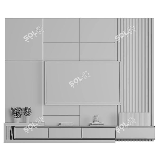 Title: Modular TV Wall for Stunning Renders 3D model image 4