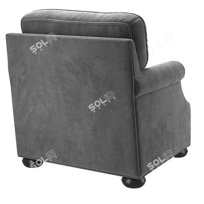 Modern Upholstered Chair 3D model image 5