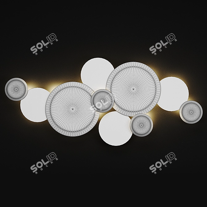 
"Contemporary Disc Panel Lampatron CALLISTO 3D model image 3