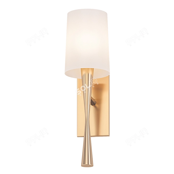 Elegant Brass Sconce 3D model image 1