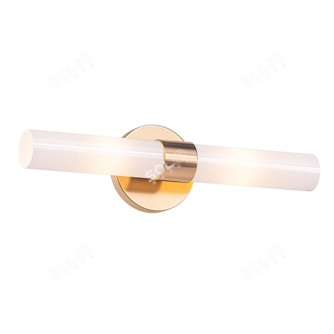 Sleek Honey Gold Bath Light 3D model image 1