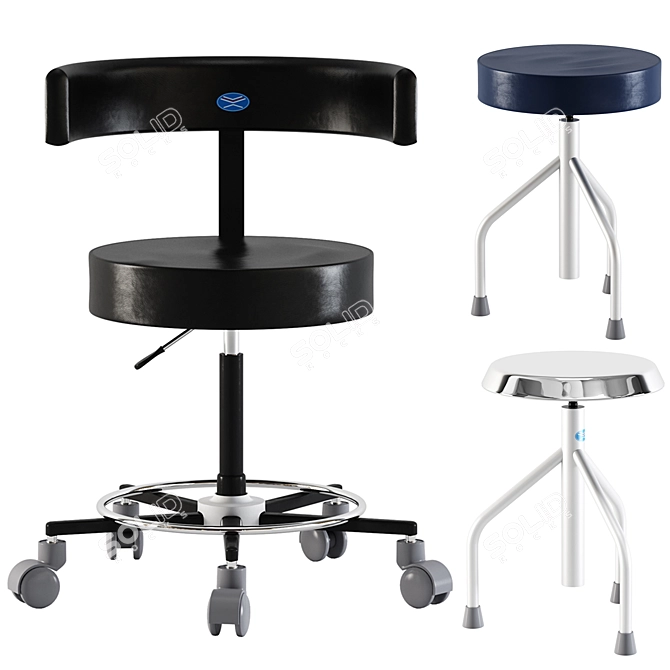 Surgical Stool - Premium Ergonomic Design 3D model image 1