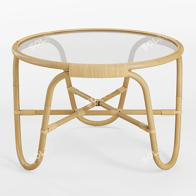 Charlottenborg Rattan Coffee Table 3D model image 2