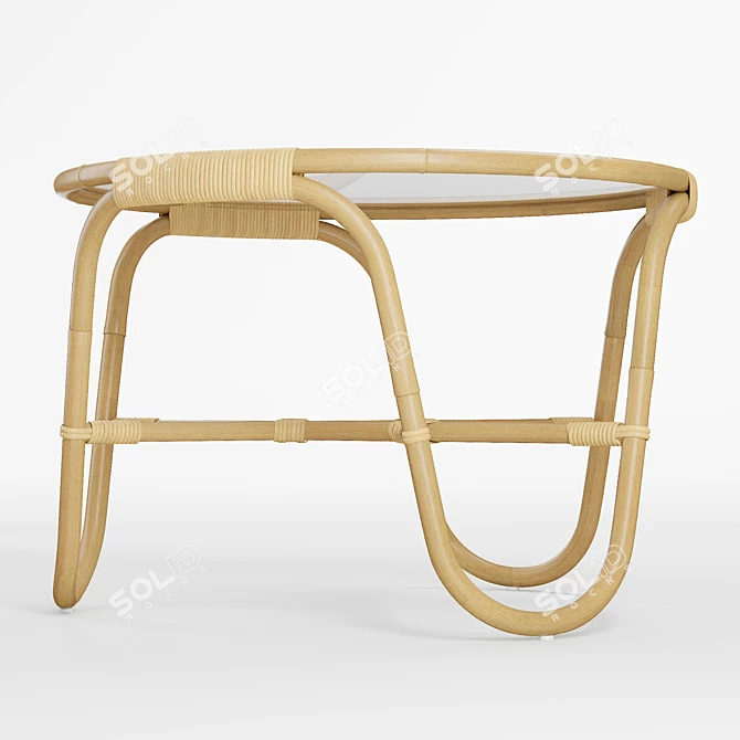 Charlottenborg Rattan Coffee Table 3D model image 5