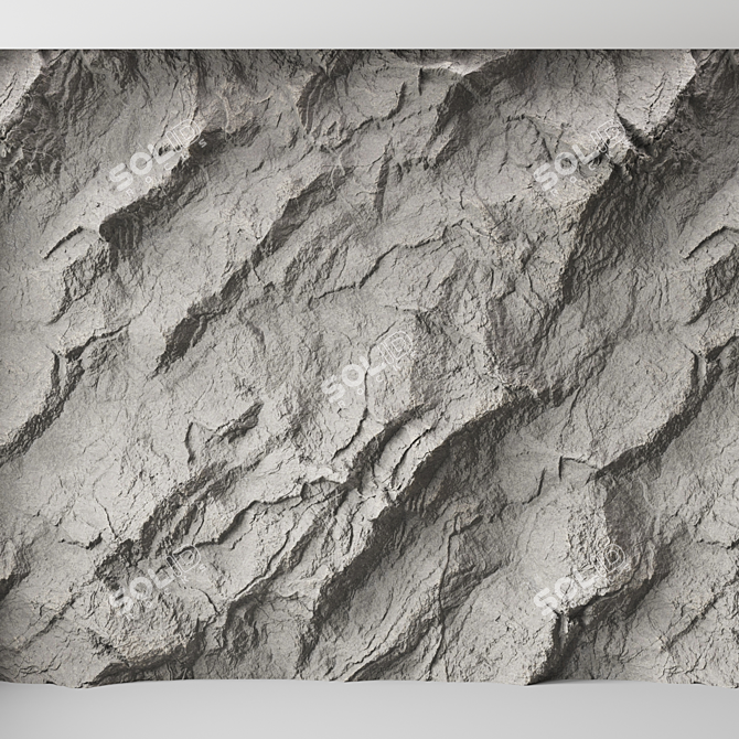 Seamless Rock Cliff Texture Kit 3D model image 6