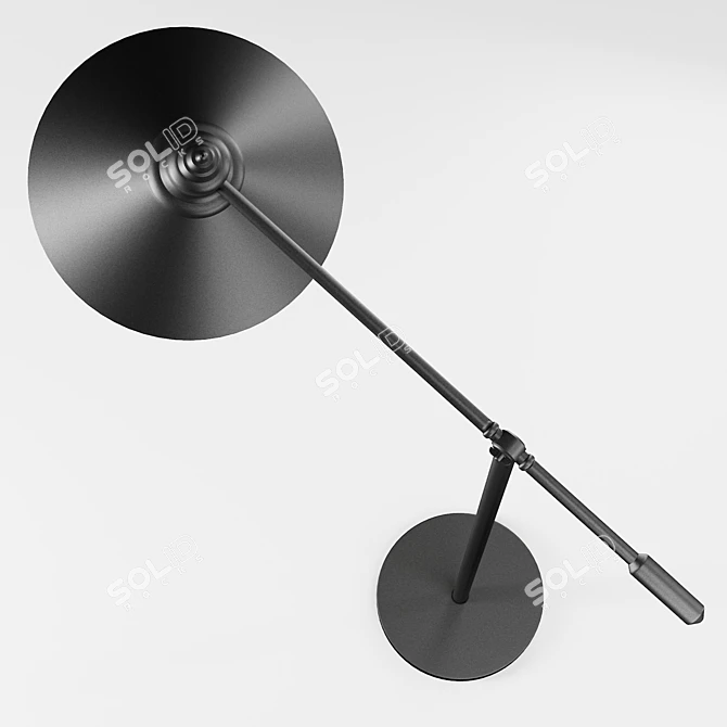 Industrial Adjustable Metal Floor Lamp 3D model image 5