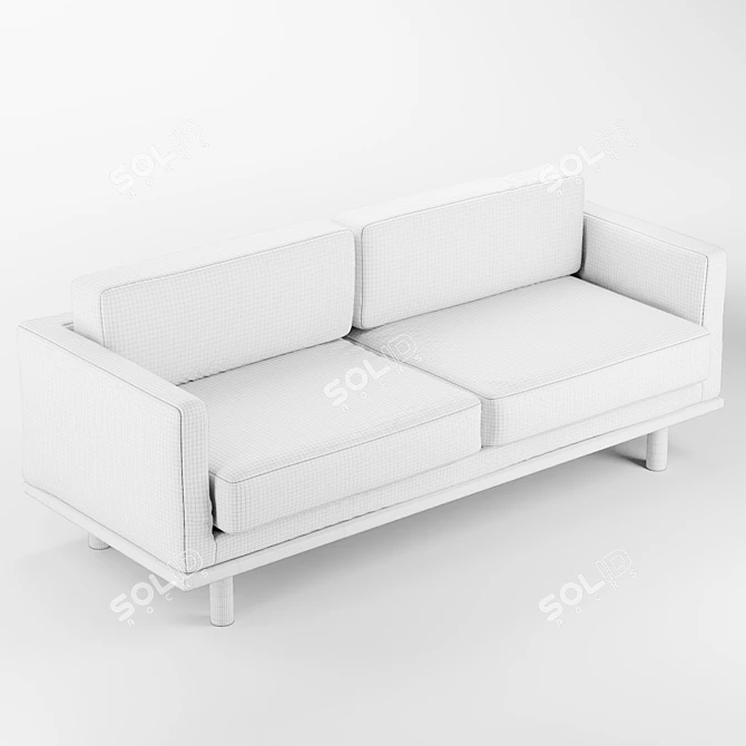 Quinn Striped Sofa: Boho-Classic Elegance 3D model image 6