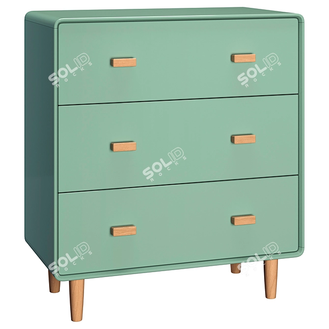 Modern Jimi Dresser: Stylish Storage Solution 3D model image 1