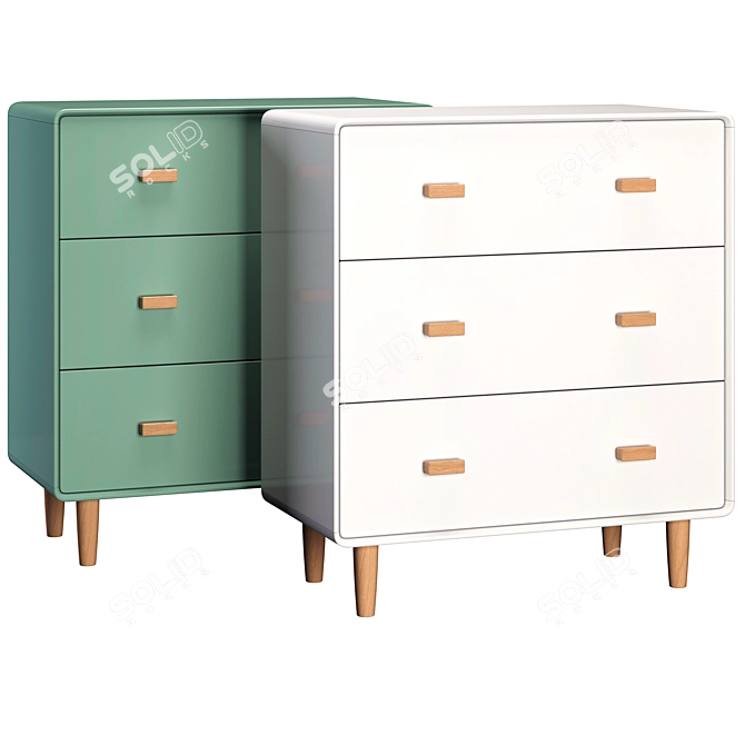 Modern Jimi Dresser: Stylish Storage Solution 3D model image 4