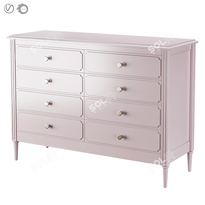 Elite Ellipse 8-drawer Chest 3D model image 4