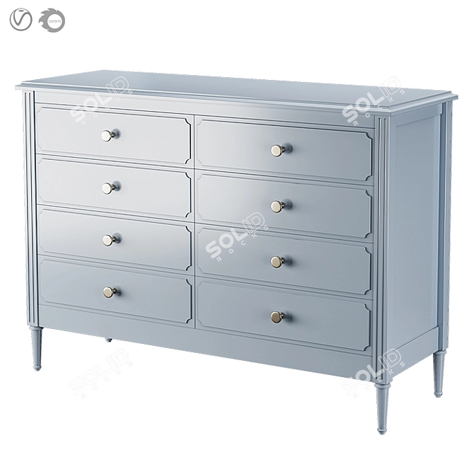 Elite Ellipse 8-drawer Chest 3D model image 5