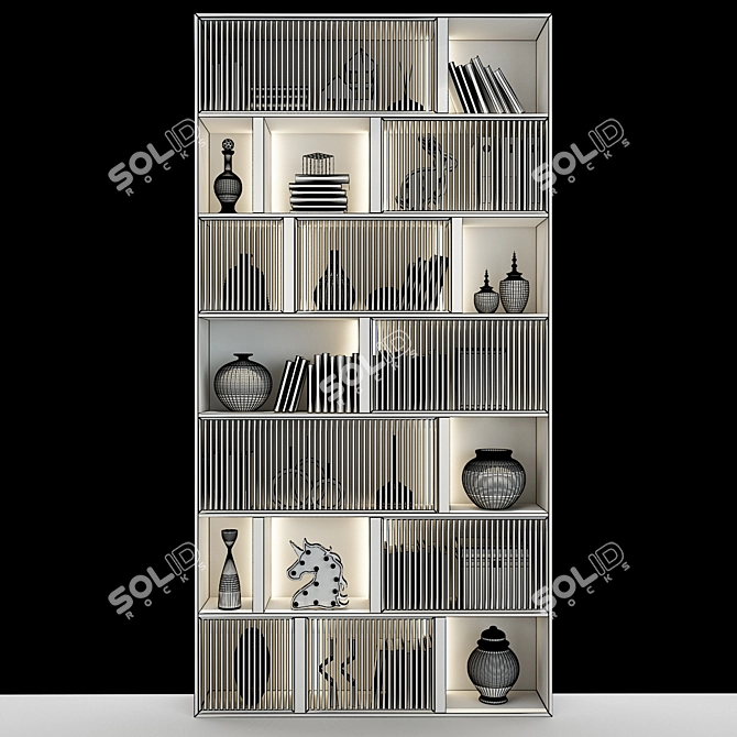 Modern Wooden Cabinet Furniture 3D model image 2