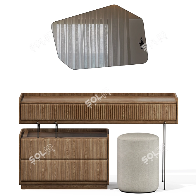 Tokyo Glam Vanity Table 3D model image 2