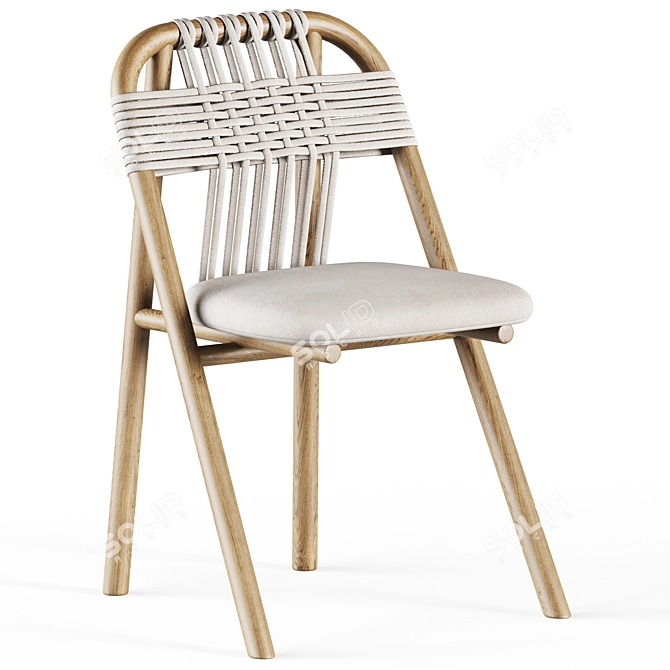 Vintage Inspired Dining Chair 3D model image 1